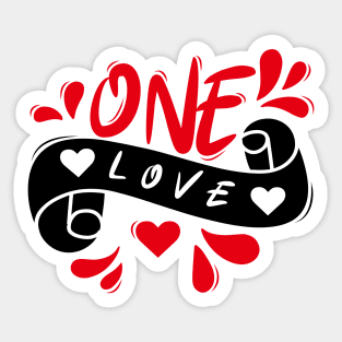 One Love Sticker